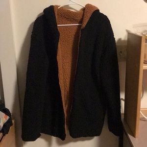 Zaful fuzzy teddy jacket sz small